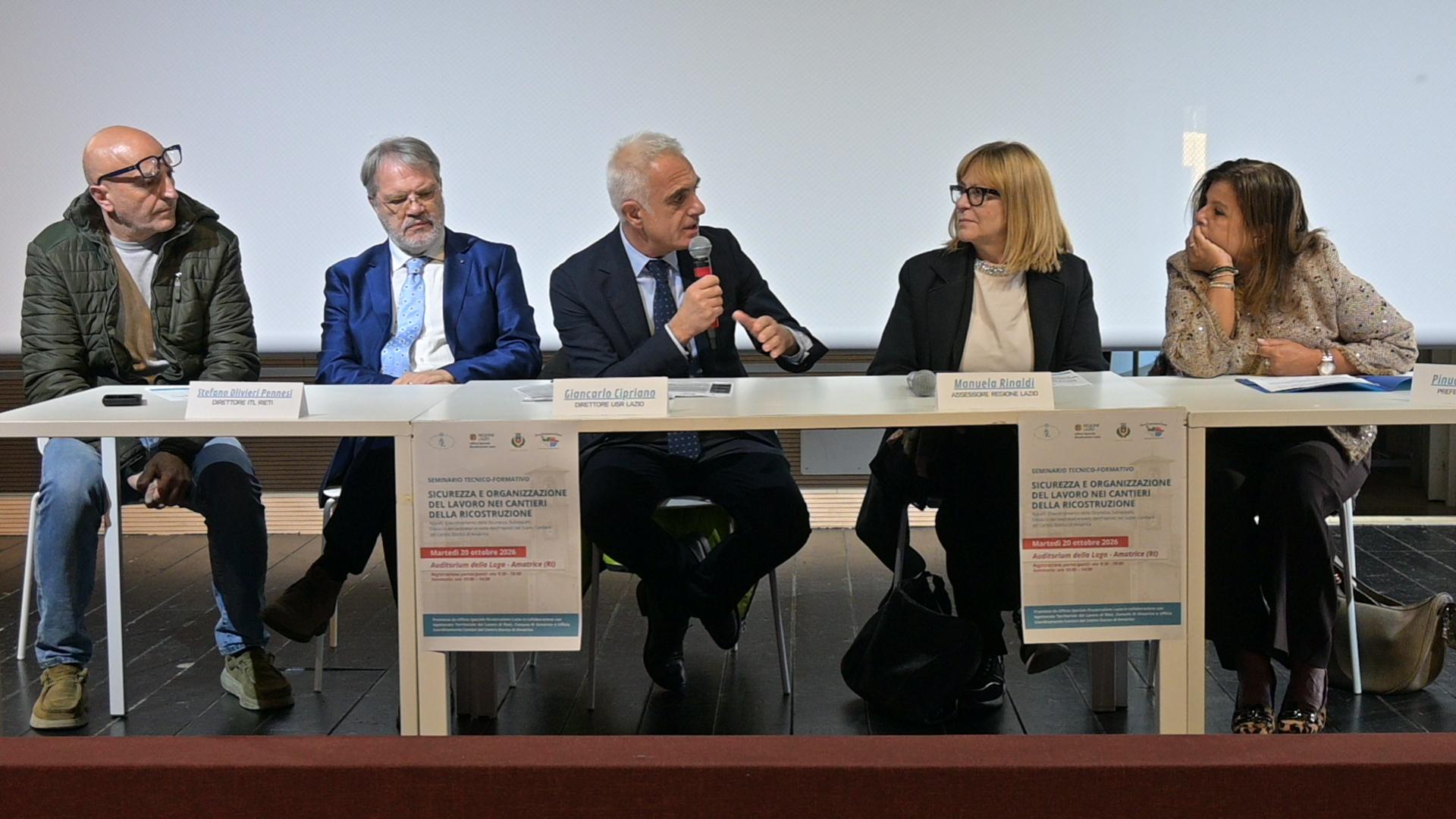 Sicurezza nella ricostruzione, l’USR Lazio traccia la strada: approvato il Piano per il Super Cantiere di Amatrice