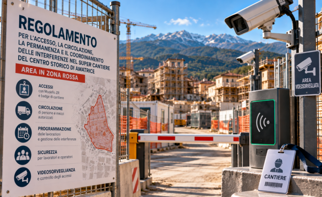 Amatrice, nuove regole per la sicurezza e il coordinamento nella ricostruzione: il 30 ottobre la presentazione del Regolamento di Cantiere